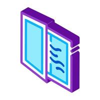 draft in window isometric icon vector illustration