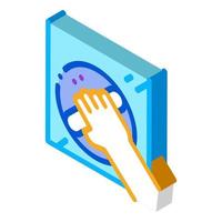 window control handle isometric icon vector illustration