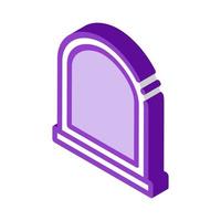 arcuate window isometric icon vector illustration