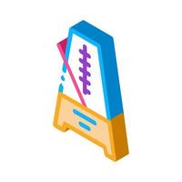 rhythm metronome isometric icon vector illustration