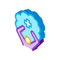 mentally healthy person isometric icon vector illustration