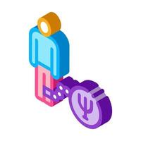 severity in form of psychological disorder in human isometric icon vector illustration