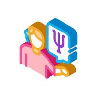 representative of field of psychology isometric icon vector illustration