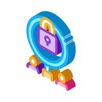 closure of knowledge for research isometric icon vector illustration