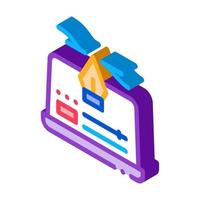 computer maker movie settings isometric icon vector illustration