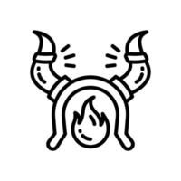 icono de cuernos de diablo para su sitio web, móvil, presentación y diseño de logotipo. vector