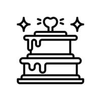 icono de pastel de bodas para su sitio web, móvil, presentación y diseño de logotipo. vector