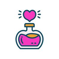 icono de poción de amor para su sitio web, móvil, presentación y diseño de logotipo. vector