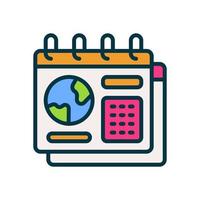 earth day icon for your website, mobile, presentation, and logo design. vector