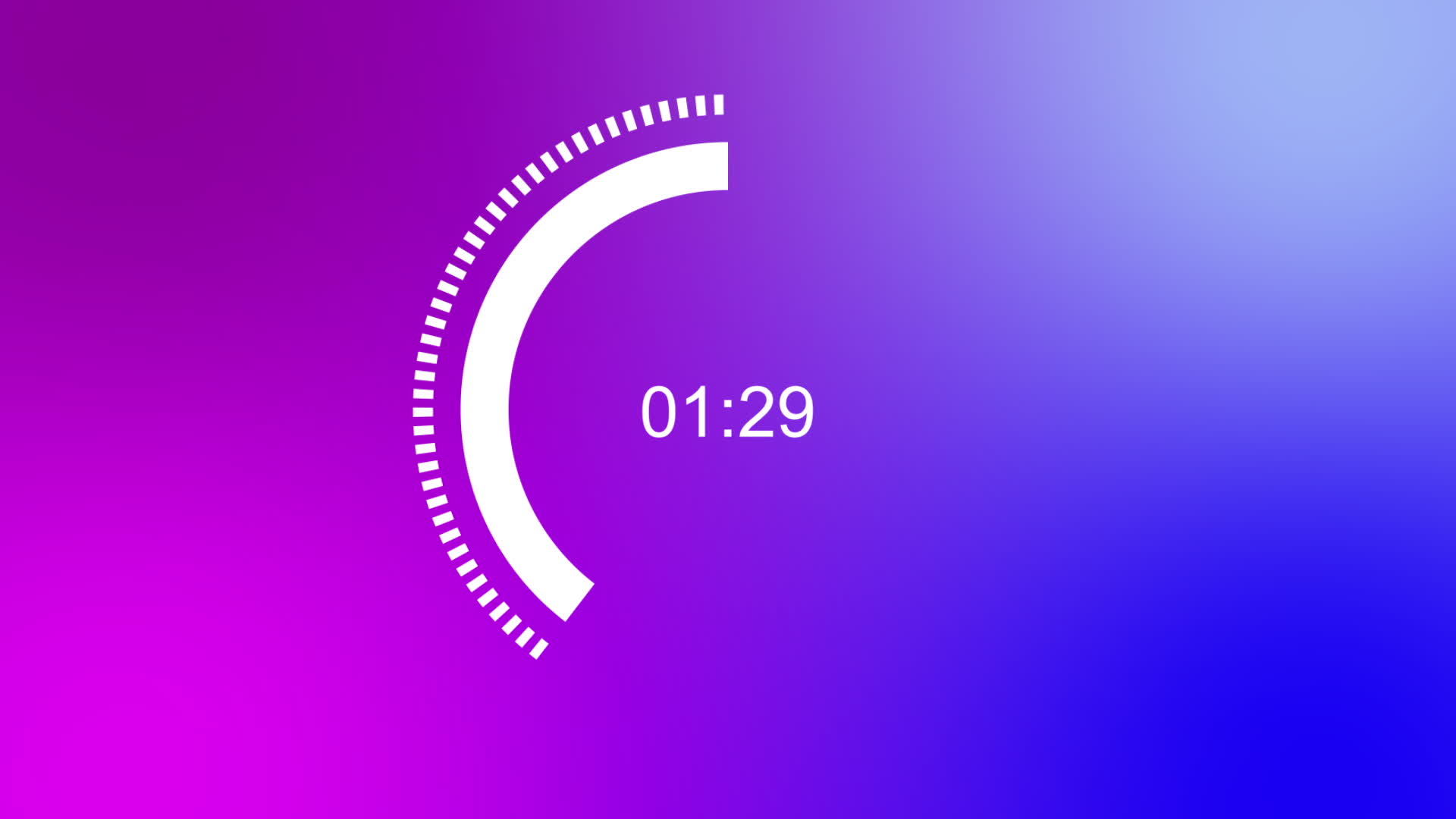 5 seconds countdown countdown animation with ticking every second