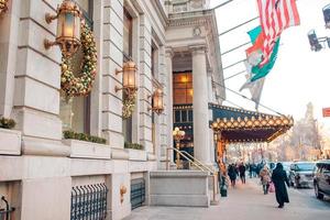 Beautiful street of New York City and America, January 01th, 2018 in Manhattan, New York City. photo