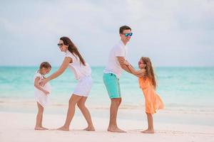 Young family on vacation have a lot of fun photo