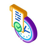 temporary document isometric icon vector illustration