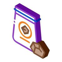 coal in bag isometric icon vector illustration