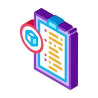 parcel declaration isometric icon vector illustration