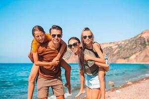 Young family on vacation have a lot of fun photo