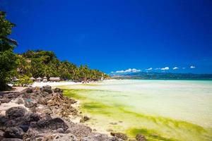 Perfect tropical beach with turquoise water in Boracay photo