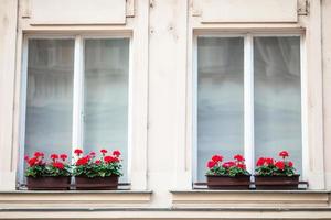 Facade of a building in Karlovy Vary photo