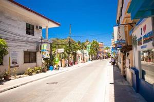 Sandy street in an exotic country on the Boracay island photo