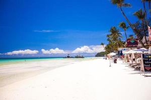 Perfect tropical beach with turquoise water in Boracay photo