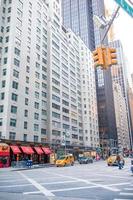 hermosa calle de la ciudad de nueva york y américa, 01 de enero de 2018 en manhattan, ciudad de nueva york. foto