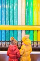 Famous M M Candies at candy dispenser machines in the Times Square shop in New York photo