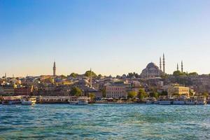 View of the old town and beautiful mosque in Istanbul photo