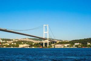 Fatih Sultan Mehmet Bridge over the Bosphorus strait in Istanbul, Turkey. photo