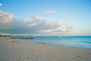 Perfect white beach with turquoise water photo