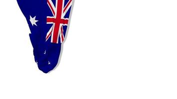 Australia Hanging Fabric Flag Waving in Wind 3D Rendering, Independence Day, National Day, Chroma Key, Luma Matte Selection of Flag video