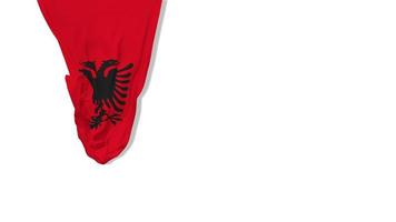 albania hängande tyg flagga vinka i vind 3d tolkning, oberoende dag, nationell dag, krom nyckel, luma matt urval av flagga video