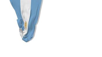 bandeira de tecido pendurada argentina acenando ao vento renderização em 3d, dia da independência, dia nacional, chroma key, luma matte seleção de bandeira video