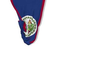 Belize  Hanging Fabric Flag Waving in Wind 3D Rendering, Independence Day, National Day, Chroma Key, Luma Matte Selection video