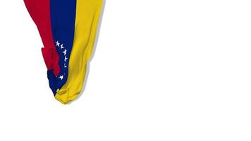 venezuela hängende stoffflagge weht im wind 3d-rendering, unabhängigkeitstag, nationaltag, chroma-key, luma-matte auswahl der flagge video