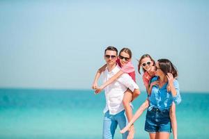 Young family on vacation have a lot of fun photo