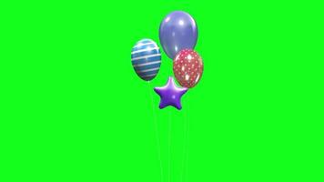 balões tela verde vídeo grátis video