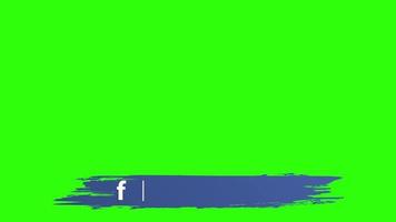 Brush Grunge Facebook Social Media Greenscreen-Vorlage im unteren Drittel video