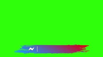 Brush Grunge Messenger Social Media Lower third Green Screen template video