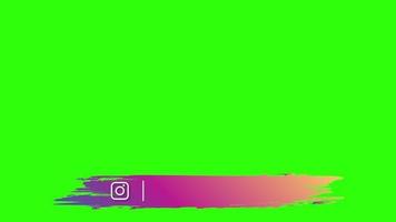 cepillo grunge instagram redes sociales tercio inferior plantilla de pantalla verde video
