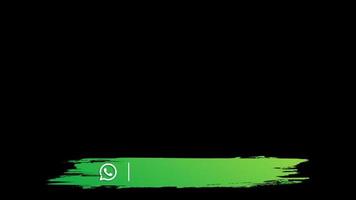 Brush Grunge Whatsapp Social Media Lower third Transparent Background template video