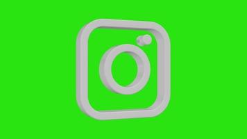 Instagram 3D Icon Social Media Lower third Green Screen video