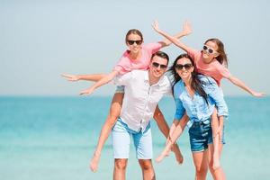 Young family on vacation have a lot of fun photo