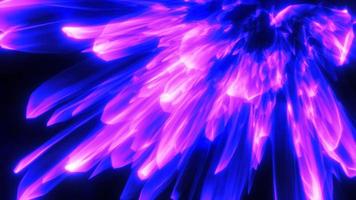 Abstract purple shiny glowing energy lines and magical waves, abstract background. Video 4k, motion design