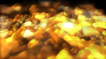 Abstract multicolored liquid iridescent yellow gold bright glowing, magical abstract background. Video 4k, motion design