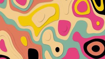 Colorful background with papercut style. Abstract geometric gradient paper cut background. Modern realistic paper cut waves background design for card, poster, any backdrop photo