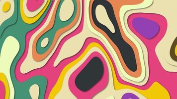 Colorful background with papercut style. Abstract geometric gradient paper cut background. Modern realistic paper cut waves background design for card, poster, any backdrop photo
