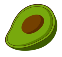 slice of avocado png