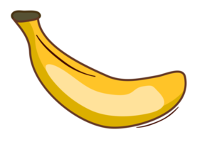 plátano amarillo aislado png