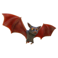 rendu 3d d'une chauve-souris volante stylisée pour halloween. png