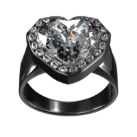 una impresionante representación en 3D de un anillo de diamantes y platino. png